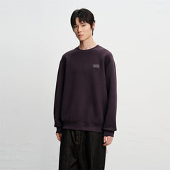 Men's Embossed Embroidery Pullover Sweatshirt