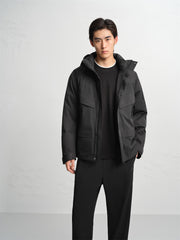 Men's 3D Jacquard Textured Goose Down Jacket