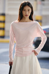 Women's Lyocell-Blend Straight-Neck T-Shirt