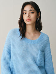 Women's Oversized Mohair Knit Pullover