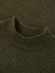 Men's Mock Neck Textured Pullover