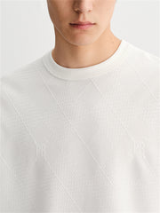 Men's Solid Allover Jacquard T-Shirt