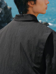 Men's Textured Fabric Shirt Jacket