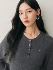Women's Wool-Blend Knit Panel Dress