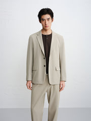 Men's Seersucker Notch-Lapel Blazer