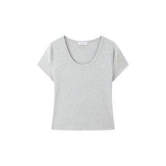 Women's Slim-Fit Antibacterial U-Neck T-Shirt