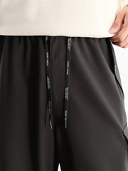 Men's Cargo-Style Pleated Parachute Pants