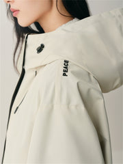 Women's Oversized Outdoor Jacket with Contrast Details