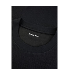 Men's Black Jacquard Pocket Pullover