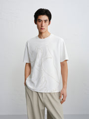 Men's Textured Graphic T-Shirt