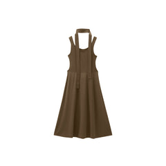 Women's Ribbon Knitted Tank Midi Dress