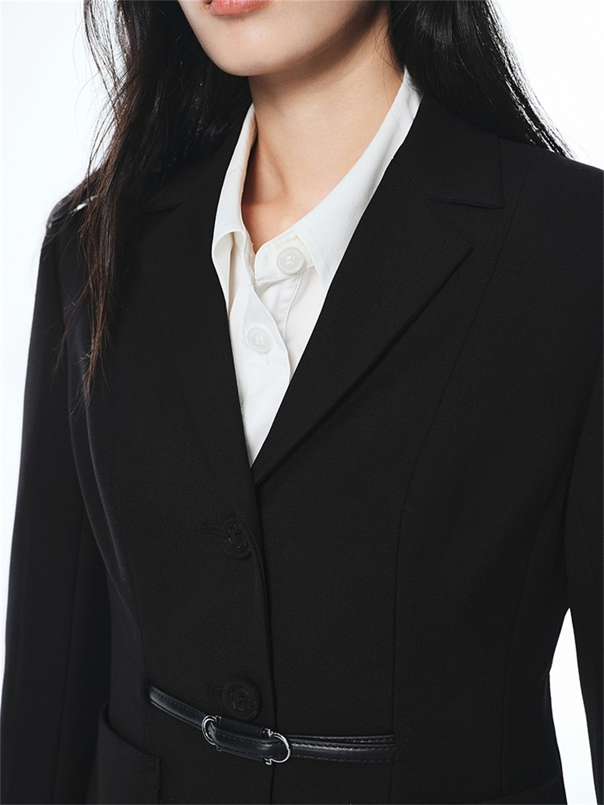 Women's Commuter Blazer with Detachable Belt