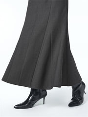 Women's Grey Sheep Wool Maxi Mermaid Skirt