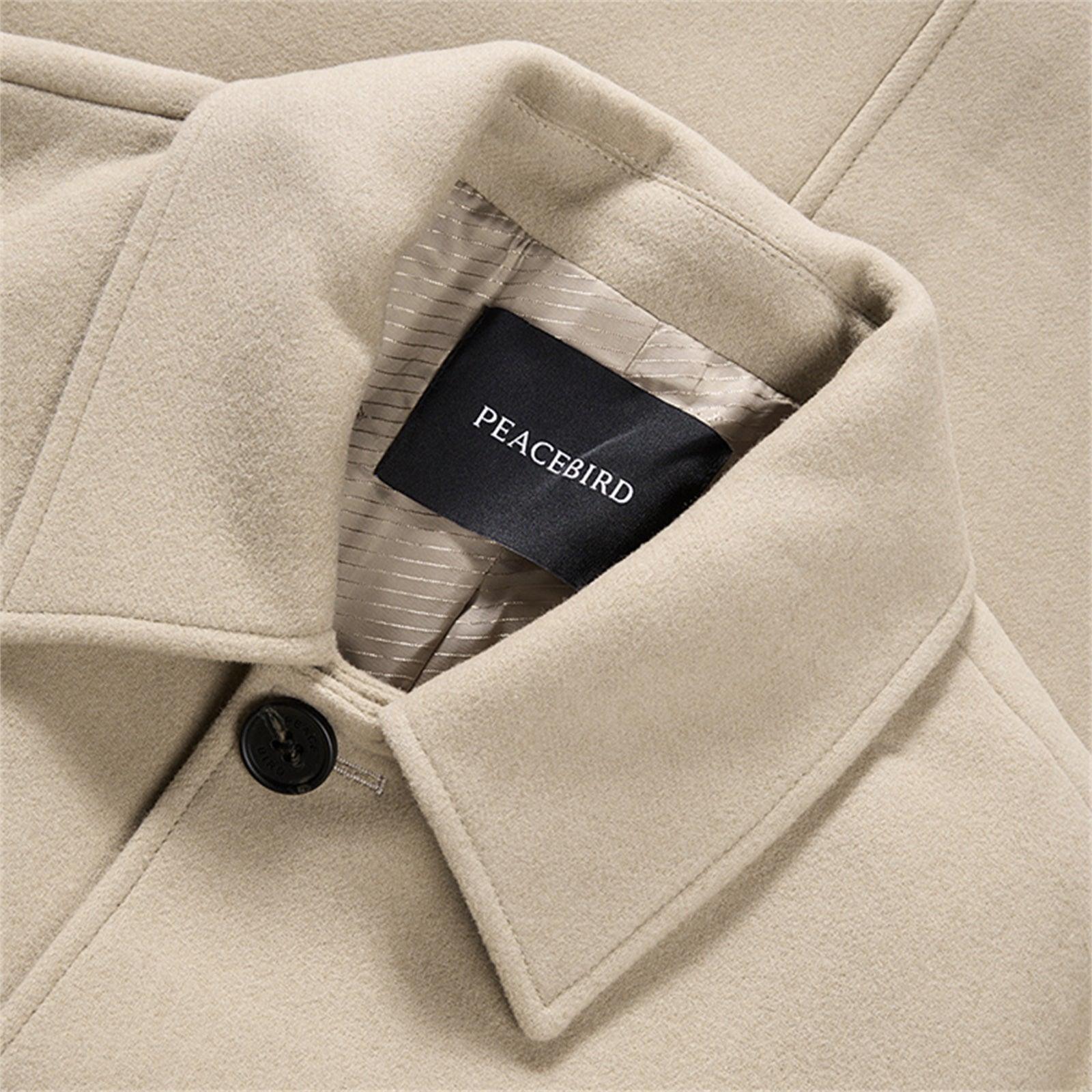 Men's Label Pocket Wool Coat