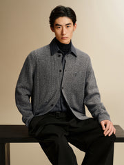 Men's Loose-Fit Cable-Knit Cardigan