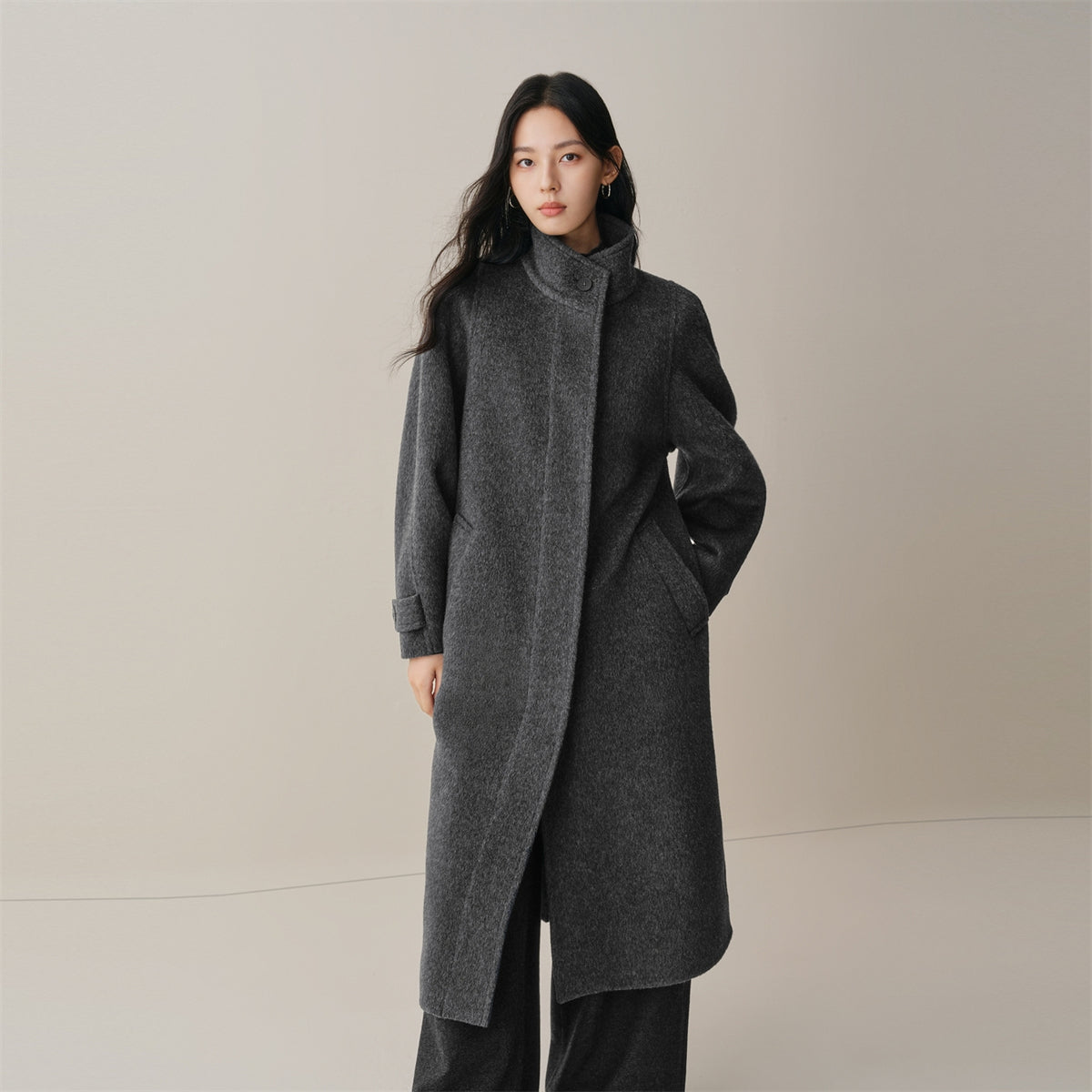 Women's Yak-Wool Blend Long Coat
