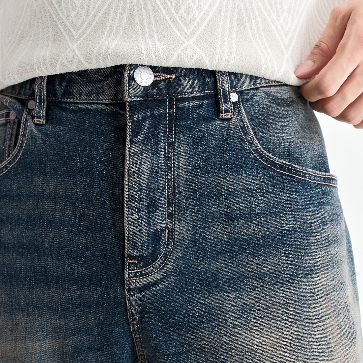 Men's Ombre Washed Straight Jeans
