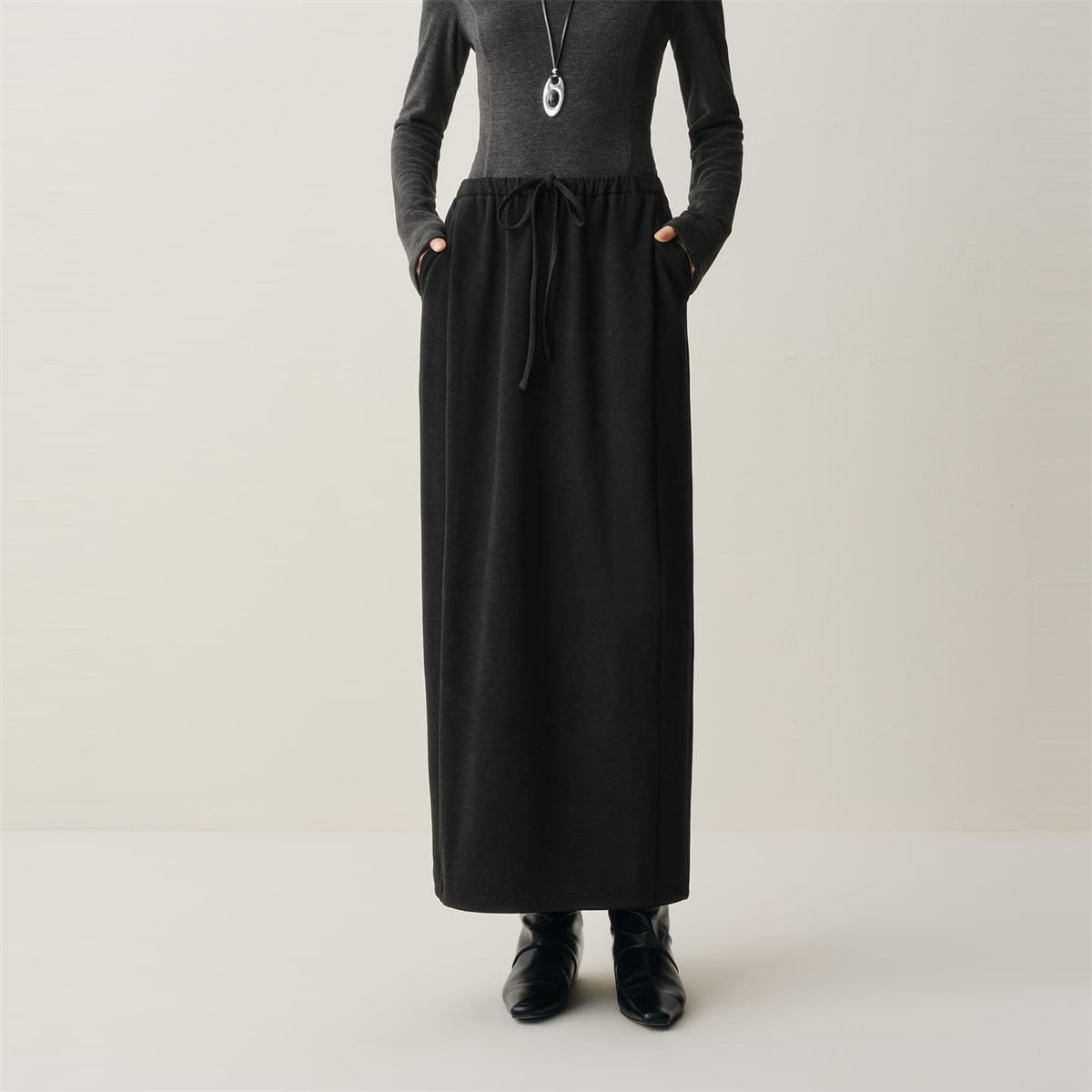 Women's Back-Slit Long Skirt