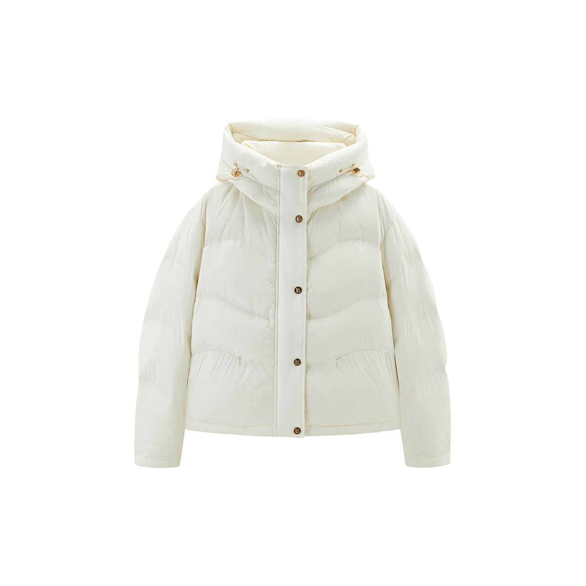 Women's Quilted Hooded Crop Puffer Jacket