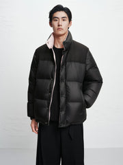 Men's Reversible Down Jacket with Detachable Sleeves