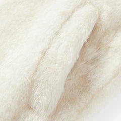 Women's Horn Button Faux Fur Coat