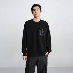 Men's Panel-Patchwork Sweatshirt