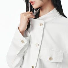 Women's Relaxed Cropped TENCEL Denim Jacket