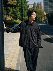 Men's Chinese-Inspired Diamond Jacquard Jacket