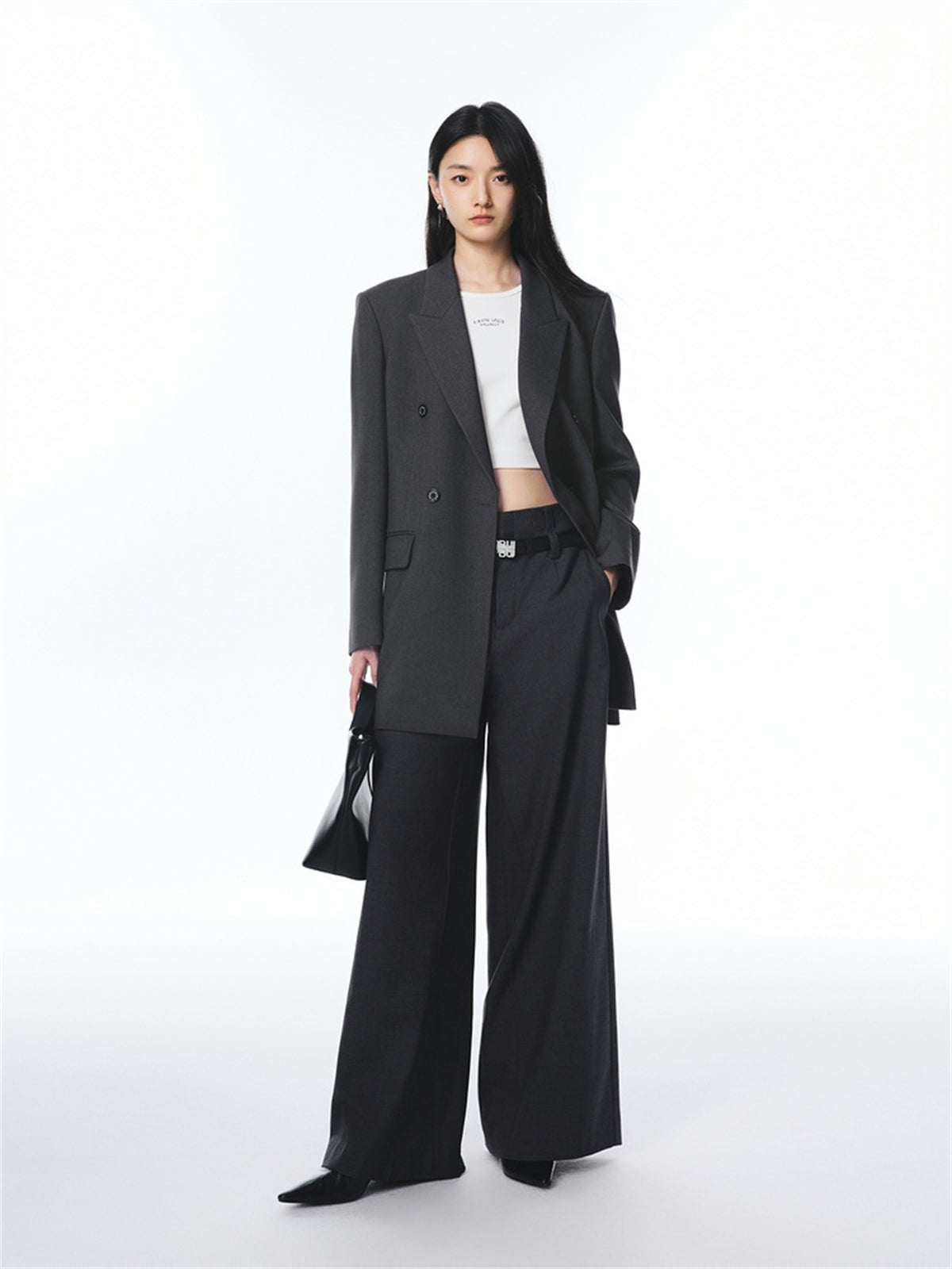 Women's Peaked Lapel Double-Breasted Blazer