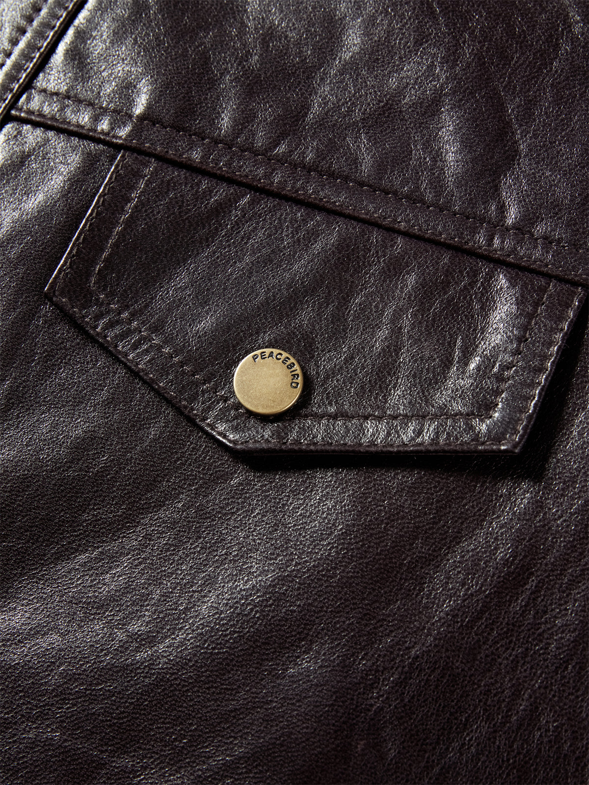 Women's Cropped Oversized Waxed Leather Jacket