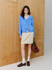Women's Knit Cardigan with Detachable Cape
