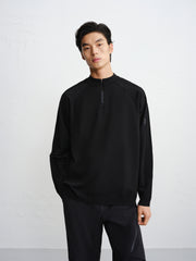 Men's Long-Sleeve Top with Jacquard Back