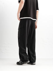 Men's Utility-Inspired Wide-Leg Trousers