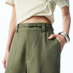 Women's High-Waisted Wide-Leg Utility Pants