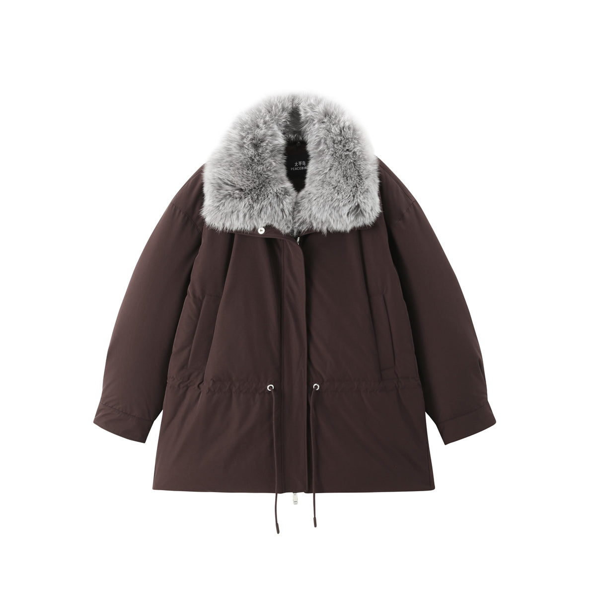 Women's Down Parka with Fox Fur Collar