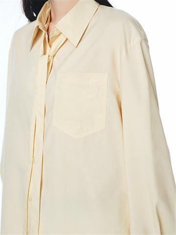 Women's Tencel-Cotton Blend Shirt with Flowing Tie