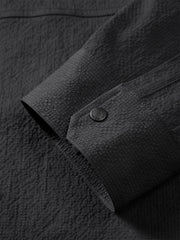 Men's Oversized Utility Shirt with Textured Fabric