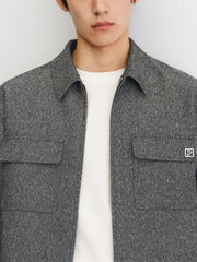Men's Tweed-Inspired Overshirt