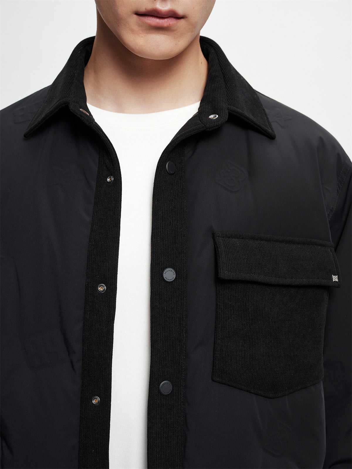 Men's Solid Lightweight Down Shirt Jacket
