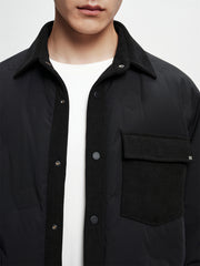 Men's Solid Lightweight Down Shirt Jacket