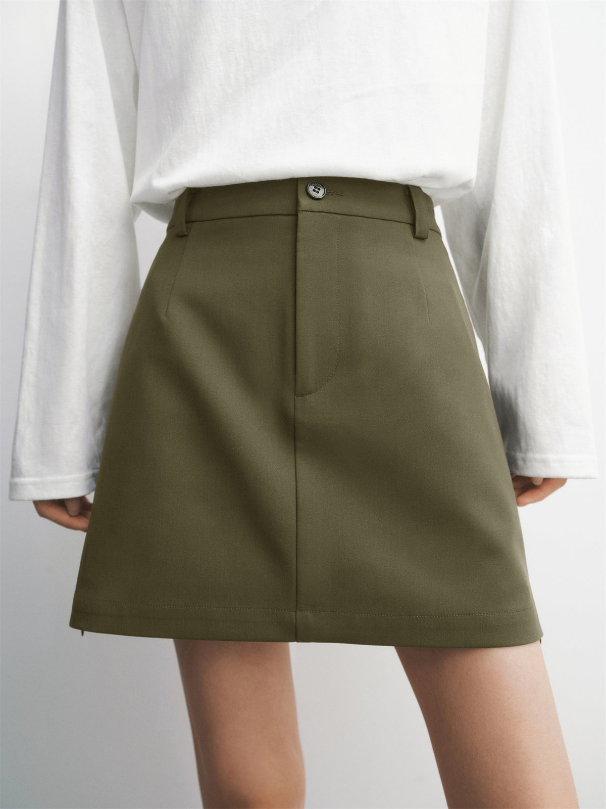 Women's A-Line Mini Skirt with Side Zip Slit