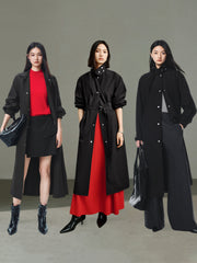 Women's Mid-Length Belted Trench Coat