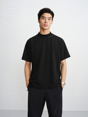 Men's Mock-Neck Graphic T-Shirt