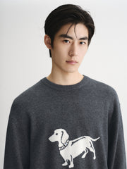 Men's Wool-Blend Jacquard Sweater