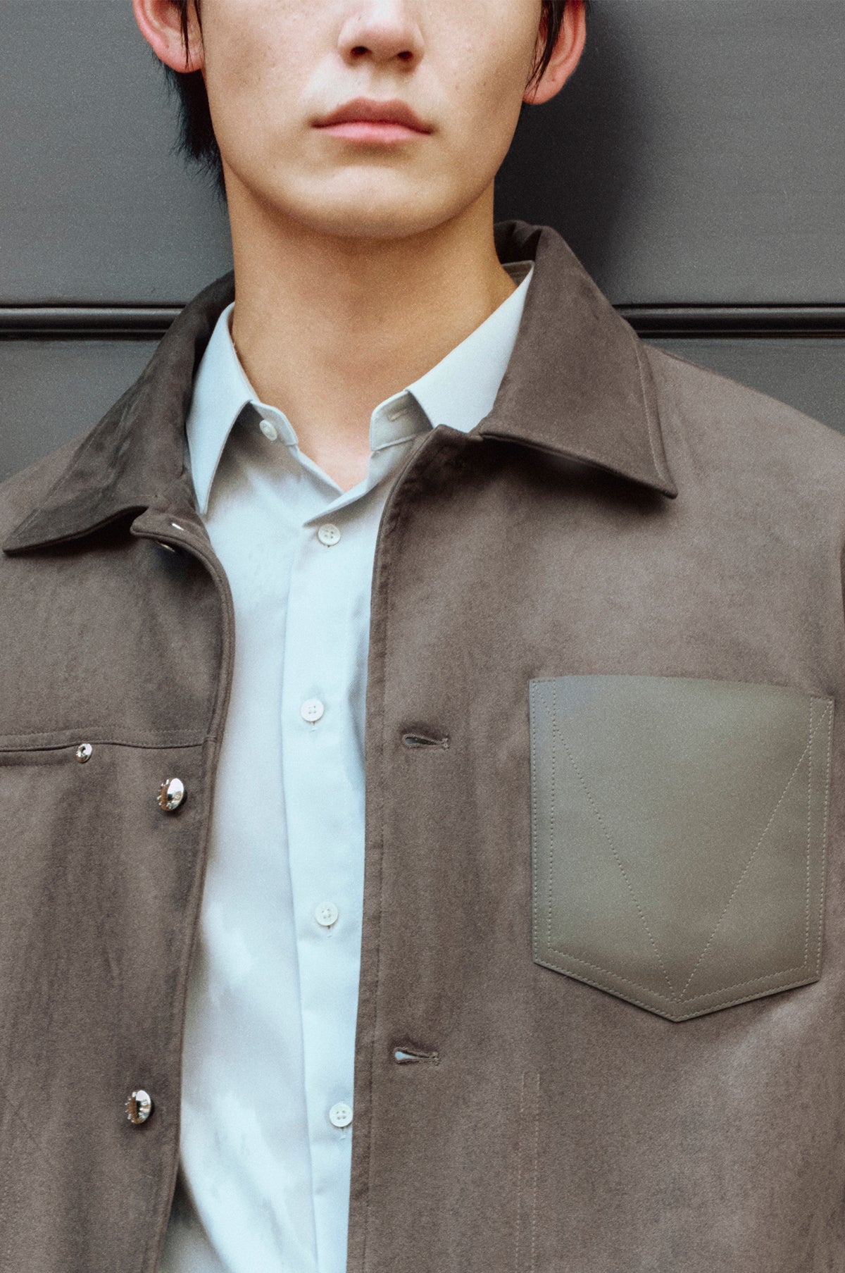 Men's Quilted Faux Suede Jacket