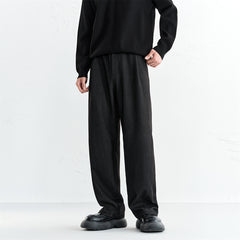 Men's Textured Straight-Leg Trousers
