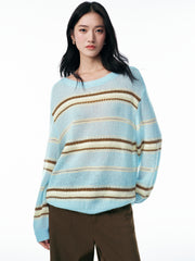 Women's Alpaca-Blend Striped Knit Sweater