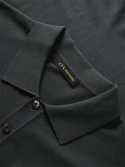Men's Short-Sleeve Embossed Knit Polo Shirt