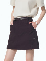 Women's High-Waisted A-Line Denim Skirt