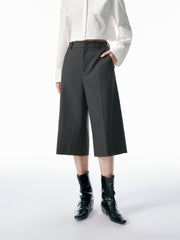 Women's Cropped Wide-Leg Trousers